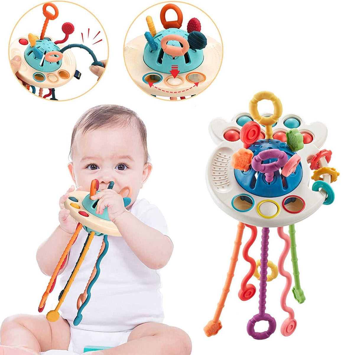 Jouet de dentition sensoriel Montessori pour bébé | Temple du Jouet