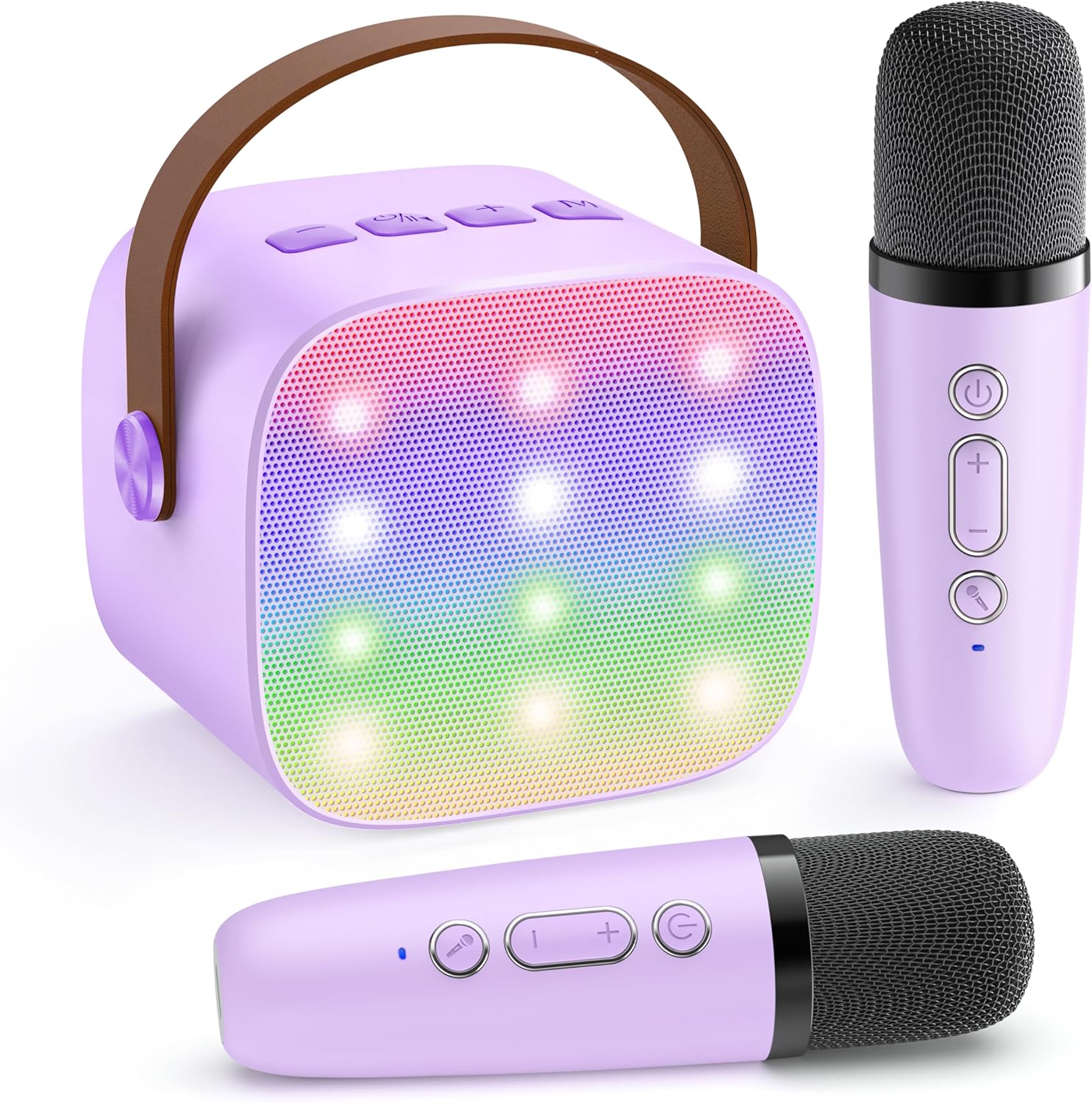Micro Karaoke Enfant avec 2 Micro sans Fil Bluetooth Portable Karaoké Bluetooth avec LED Effets de Changement de Voix Jouets de karaoké pour Enfants Micro Karaoke Enfant avec 2 Micro sans Fil Bluetooth Portable Karaoké Bluetooth avec LED Effets de Changement de Voix Jouets de karaoké pour Enfants