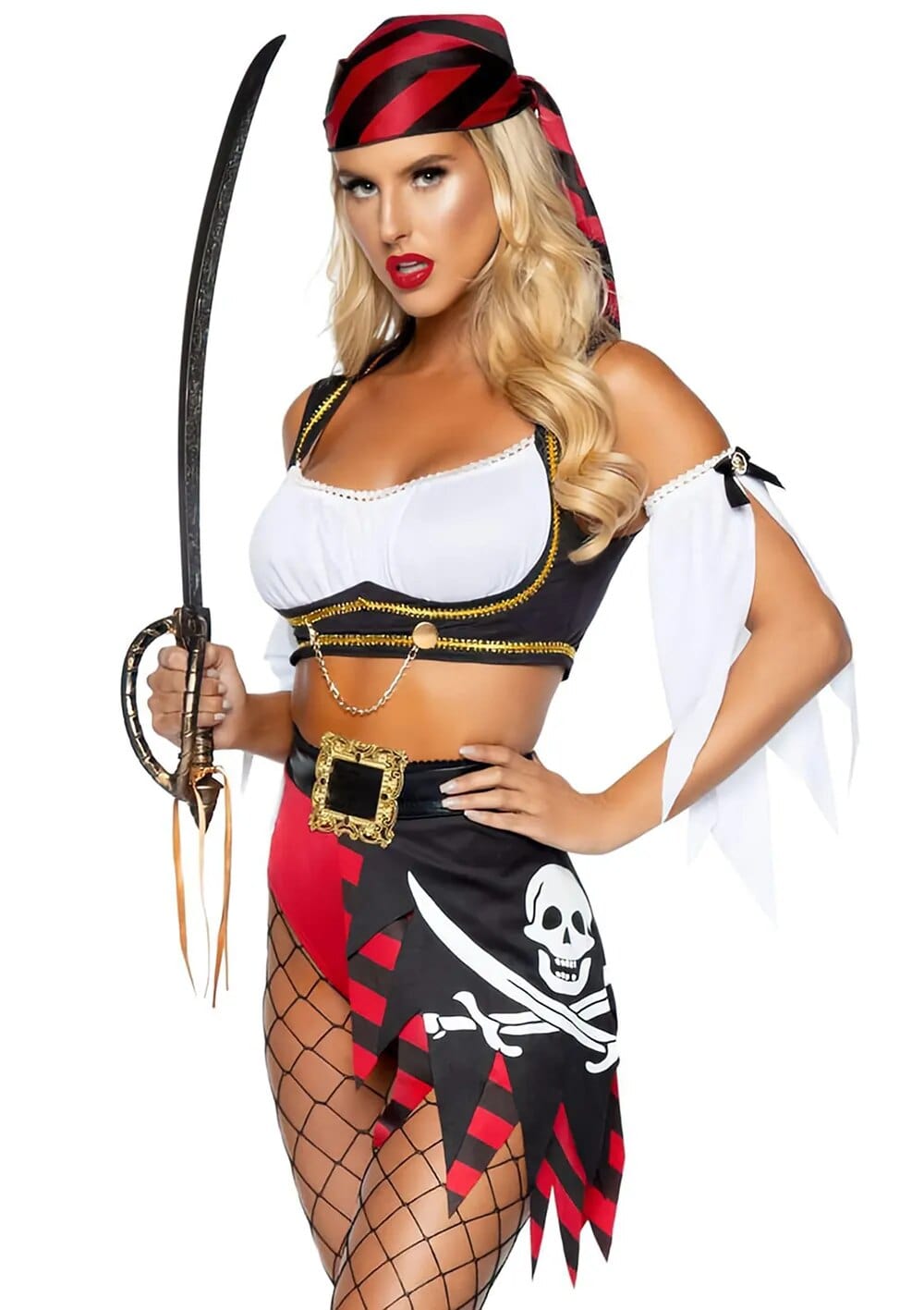 BORFUE Lot 2 Porte-Jarretelles Dentelle Avec Nœud Et Anneau – Accessoires Costume Pirate Halloween Et Fête Thème