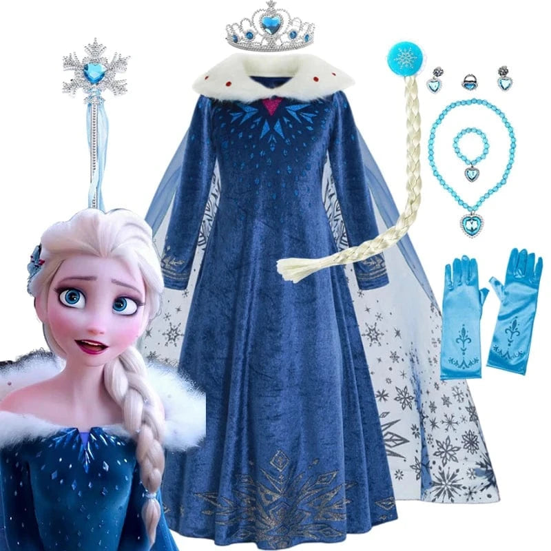 URAQT Robe Elsa, Déguisement Princesse Elsa Fille Robe, Robe Filles URAQT Robe Elsa, Déguisement Princesse Elsa Fille Robe, Robe Filles
