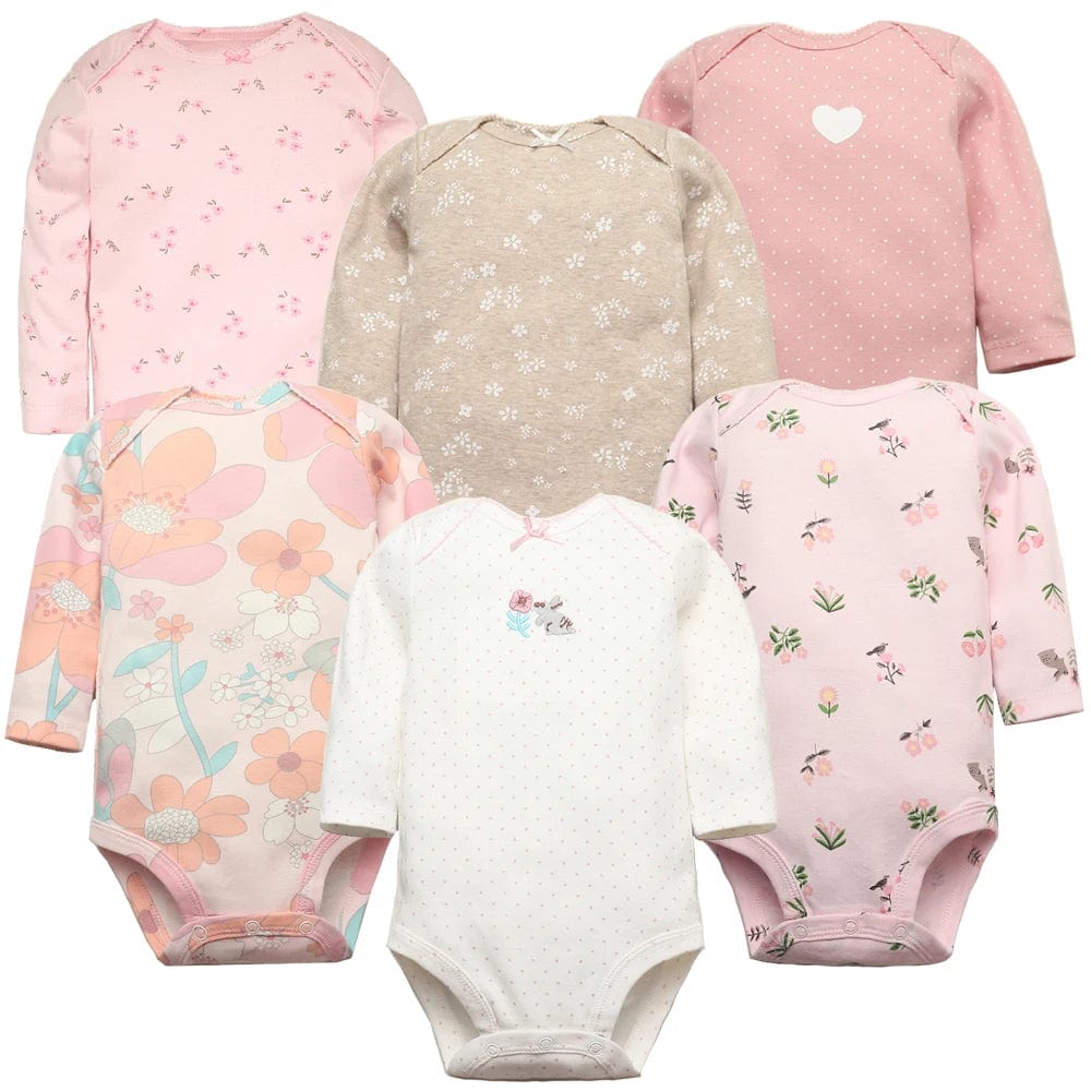 Lot de 6 Bodys a Manches Longues pour Bebe Bebe Filou
