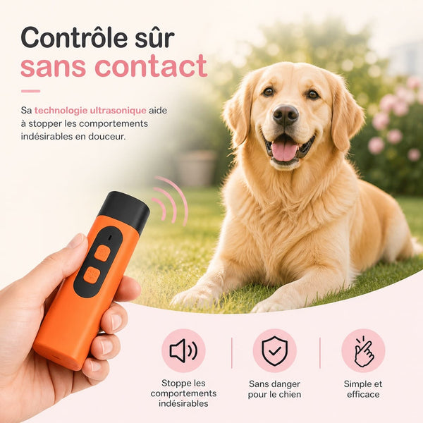 Dispositif anti-aboiements ultrasonique en main