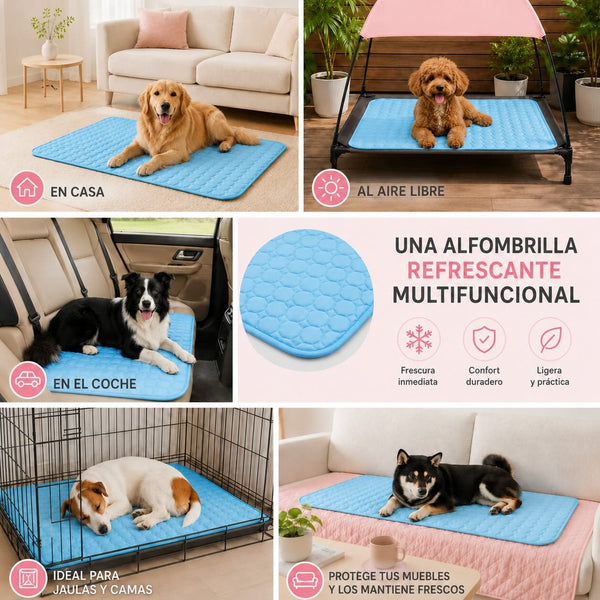 Alfombra refrescante Fresh Dog usada en coche y en casa