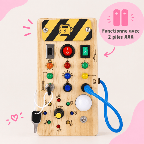 Plateau sensoriel fonctionnant avec 2 piles AAA