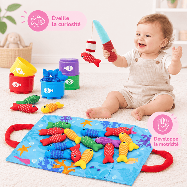 Pesca, le jeu de peche Montessori complet avec bebe