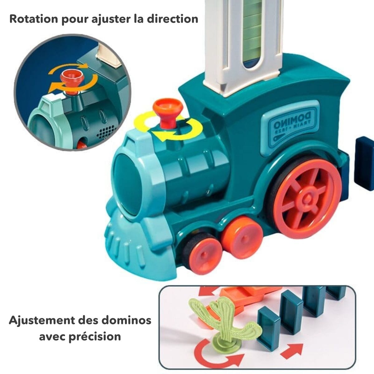 Circuit train - Train domino automatique - Pack de Base 63 Dominos / Bleu Circuit train - Train domino automatique - Pack de Base 63 Dominos / Bleu