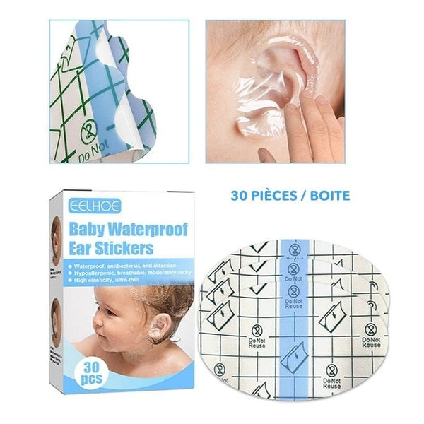 100 Cache-oreilles Imperméables Autocollants - Pour Bébé Et Adulte - Protection Douche, Bain, Natation - 8