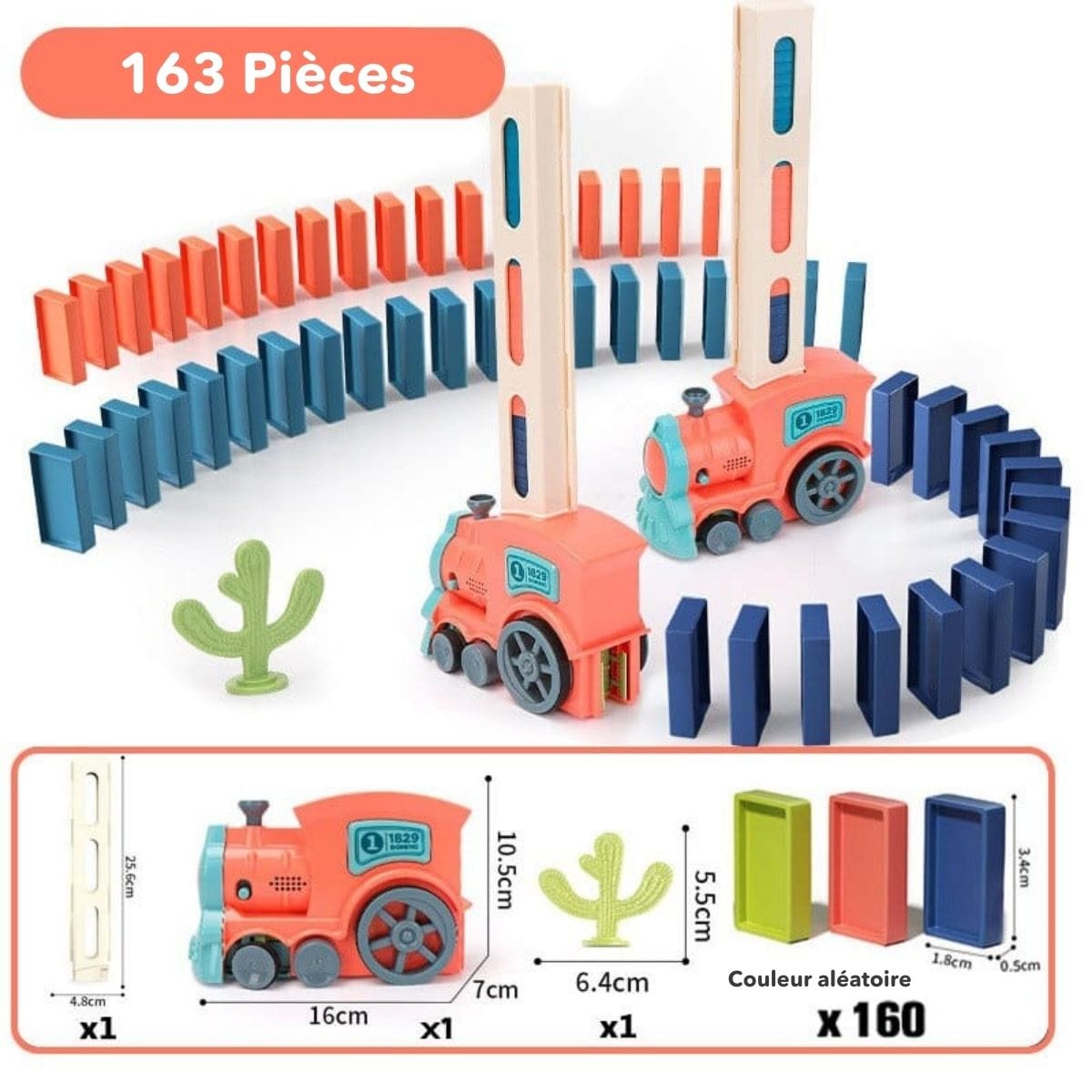 Jouet - DOMINO - Jouet de Train Domino - Automatique - 80 blocs de dominos - Pour enfants 3 ans et plus - Jeux - Jouets Jouet - DOMINO - Jouet de Train Domino - Automatique - 80 blocs de dominos - Pour enfants 3 ans et plus - Jeux - Jouets