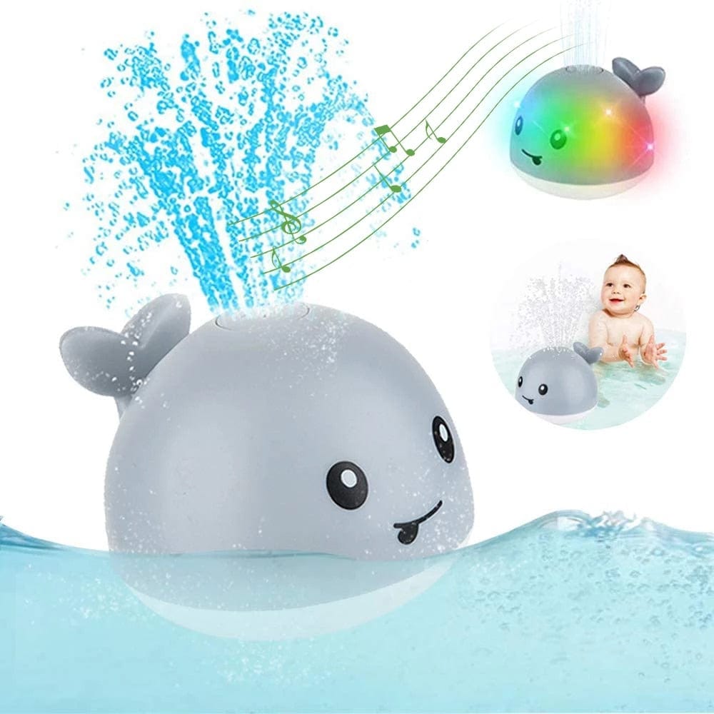 Jouets de bain lumineux baleine pour bébé, arroseur automatique