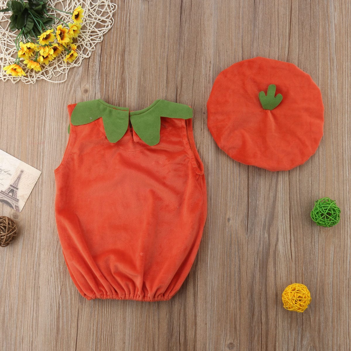 Déguisement Bébé Citrouille Halloween - Robe + Chaussettes, Cosplay Mignon Pour Fête Et Carnaval