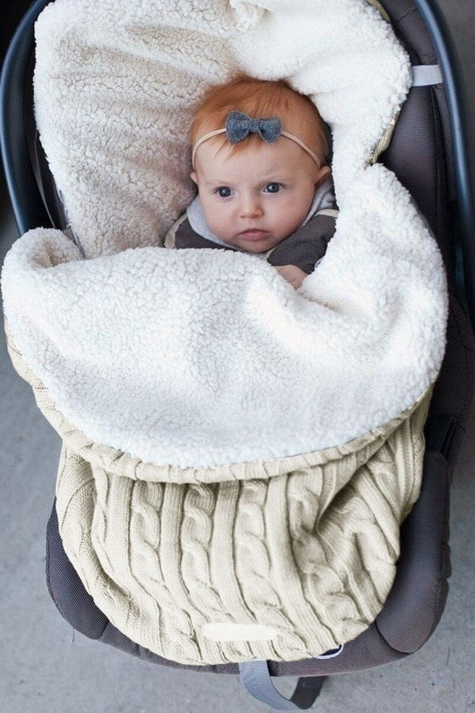 Chancelière universelle pour poussette de bébé,sac de couchage, coupe-vent  chaud et épais en coton