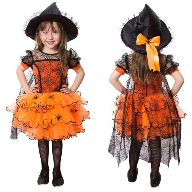 Déguisement de petite sorcière avec tulle Déguisement de petite sorcière avec tulle