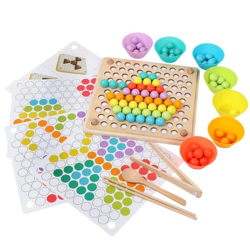 Perline colorate giocattolo Montessori