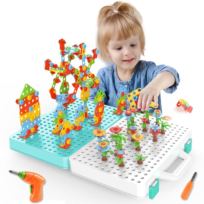 KIT DE CONSTRUCTION En Carton Pour Enfants : Charnières, Vis Et Outils