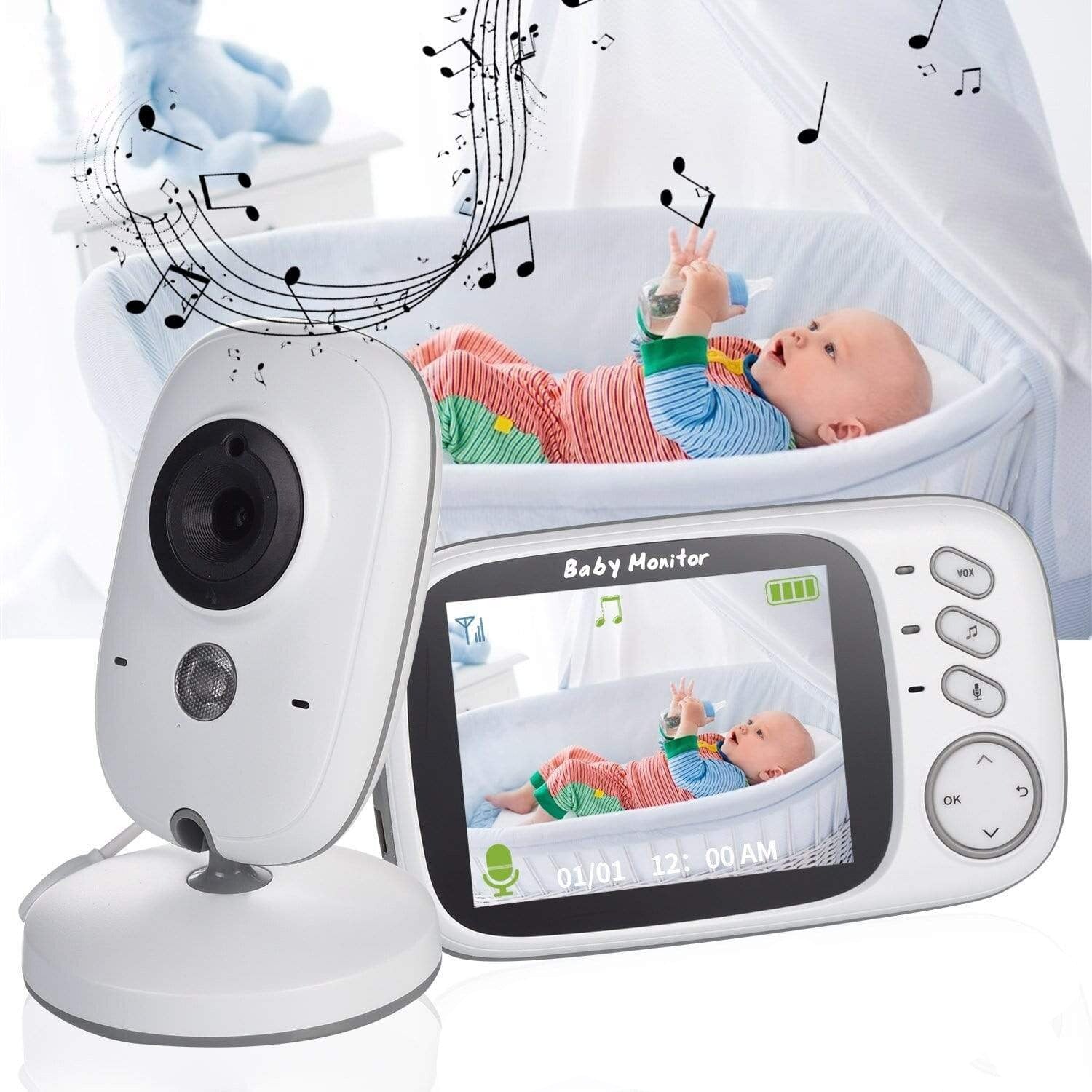 Porte-bébé moniteur noir Support universel Babyfoon avec caméra -  Babyphone- clip
