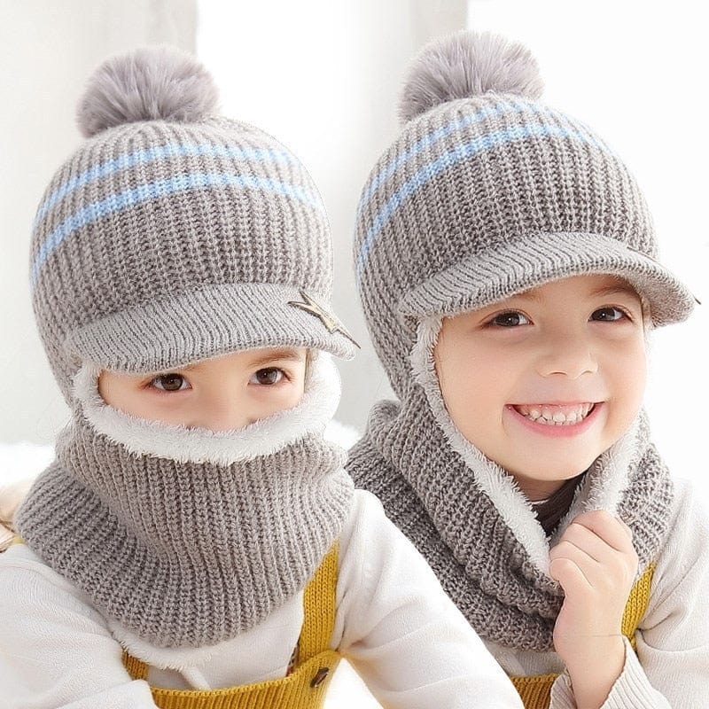 Bonnet et écharpe d'hiver pour Enfants, 2 en 1