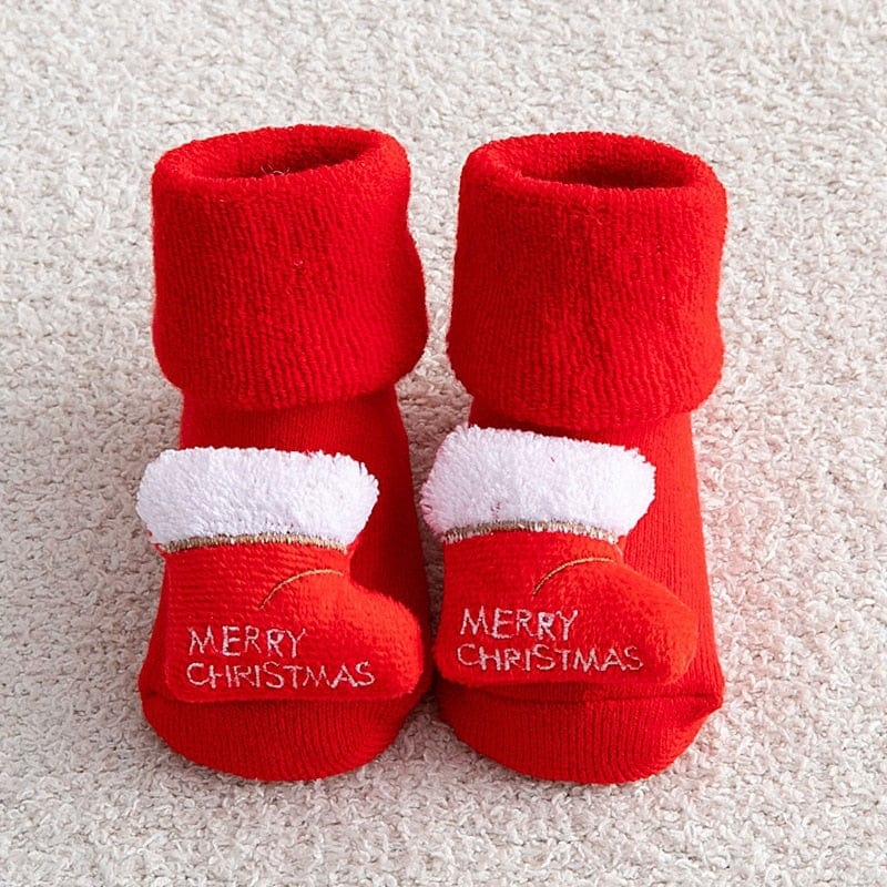 NEWBEBES ® Chausson Bébé Garçon Souple Antidérapants, brodés, en Bio -  Naissance, Cadeau Noel 0-3 Mois - chaussettes bebe - Hypoallergénique 