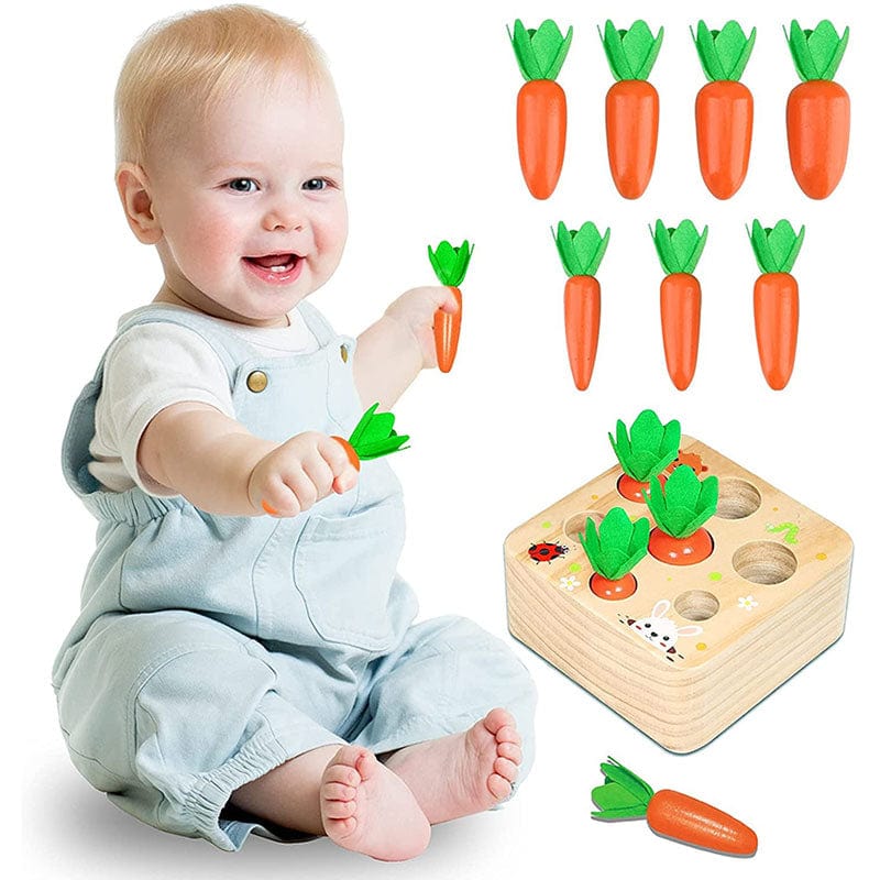 Jeux Montessori ensemble de carottes puzzle en bois