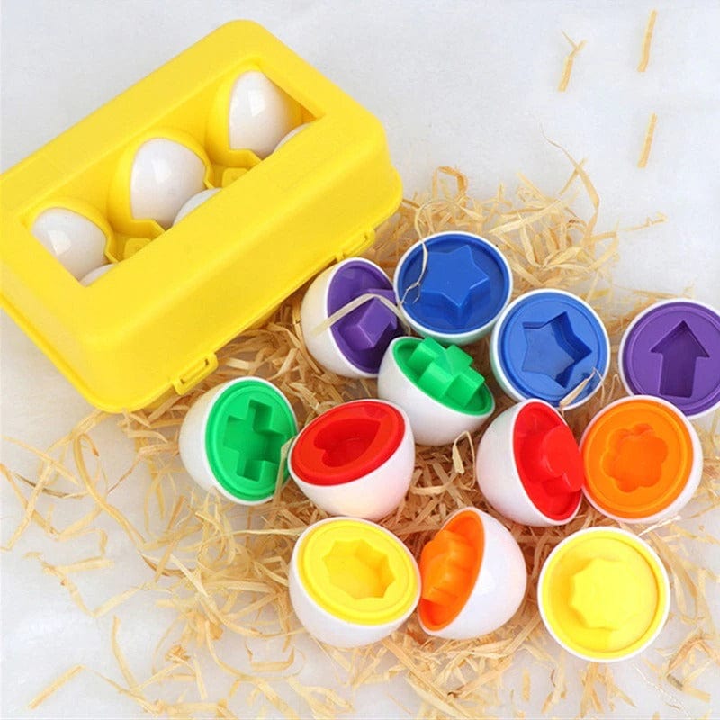 Ensemble d'œufs assortis Oeuf de Pâques – Reconnaissance des couleurs et  des formes Jouets pour tout-petits, apprentissage précoce de la motricité  fine cadeau Montessori pour 1 2 3 ans enfants garçons et