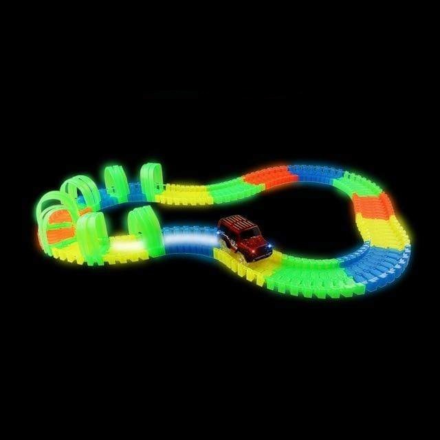 Filou Track System Circuito per auto fluorescente da assemblare | Piccola Filou – Bébé Filou